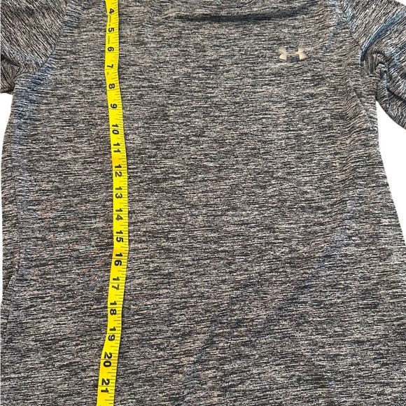 Under Armour Heathered Black Long Sleeve Top HeatGear Loose Mens Small Shirt Top - Picture 3 of 6